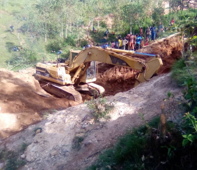 Machines have been deployed to search for missing individuals.