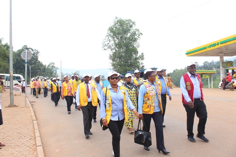 Lions Club members in walk to remember
