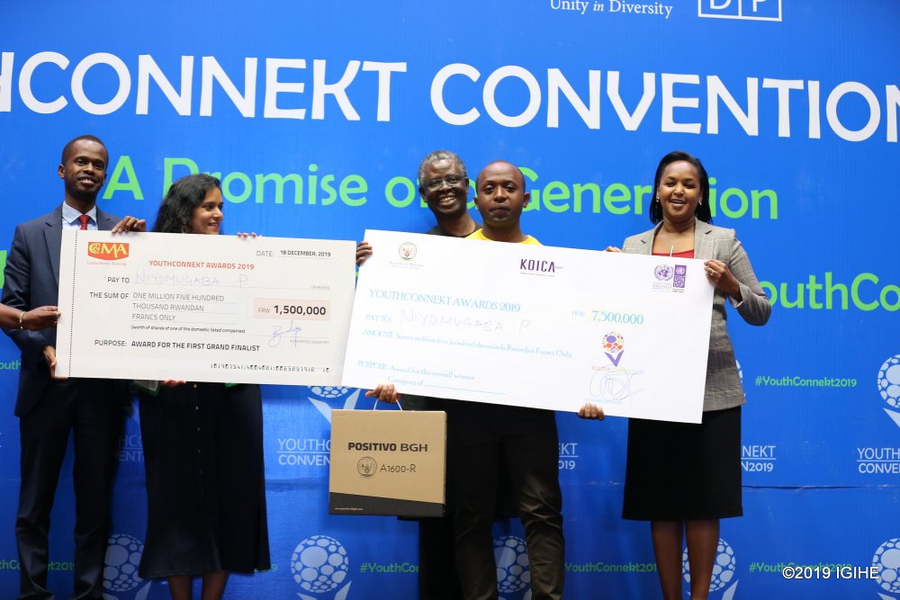 The four projects won at the national level after competing and winning at the district level. Each was awarded Rwf 1.5 million.