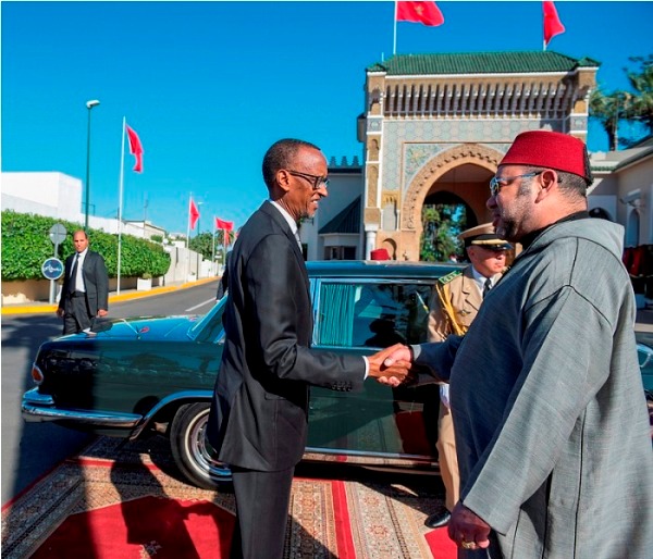 President Paul Kagame during the visit to Morocco on June 20th 2016