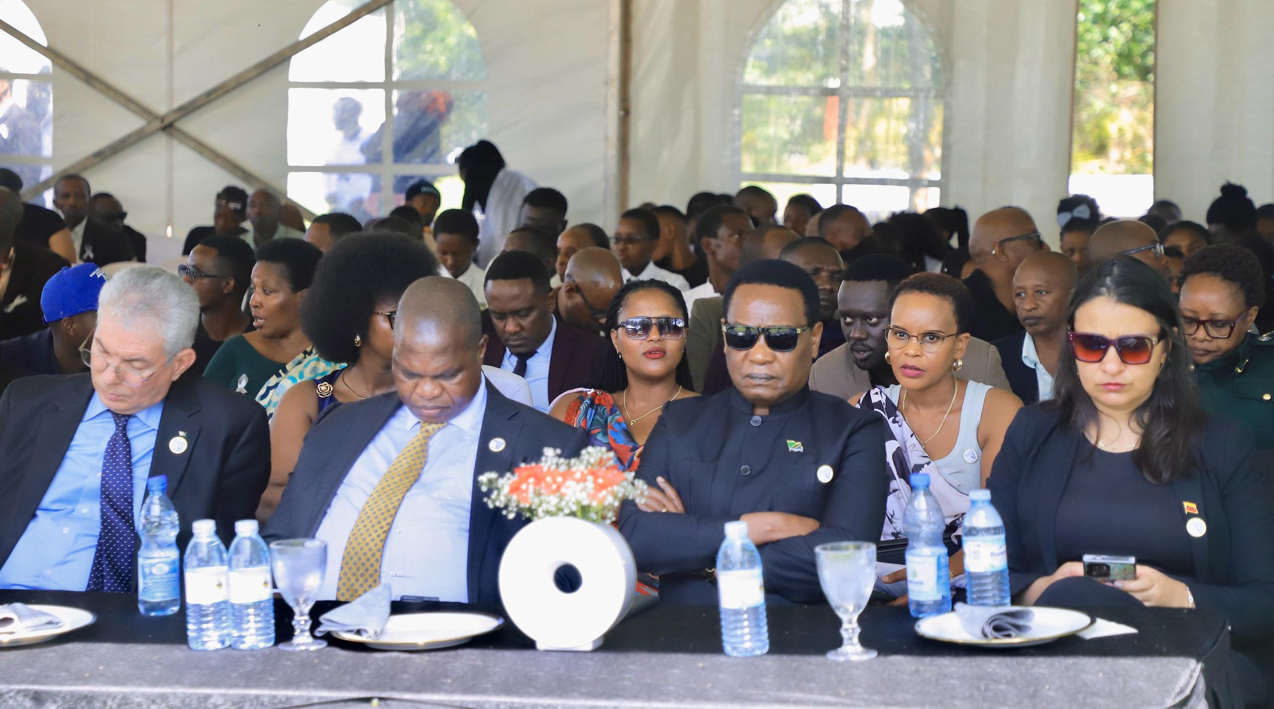 Mourners attending the commemoration of the 1994 Genocide against the Tutsi at the Ggolo Genocide Memorial Site in Mpigi District, Uganda.
