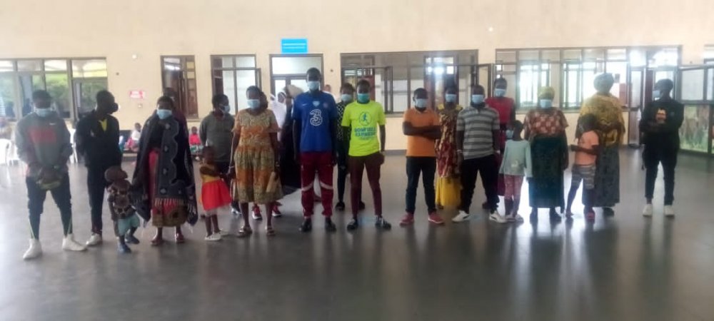 Deportees arrived through Kagitumba border on Wednesday. 
