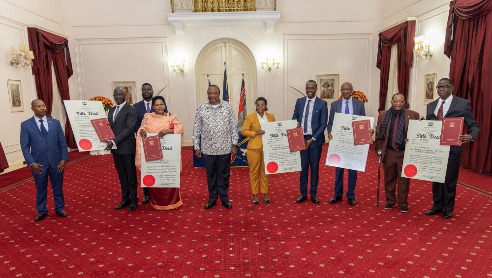 President Uhuru Kenyatta has given land title deeds to five East African countries.