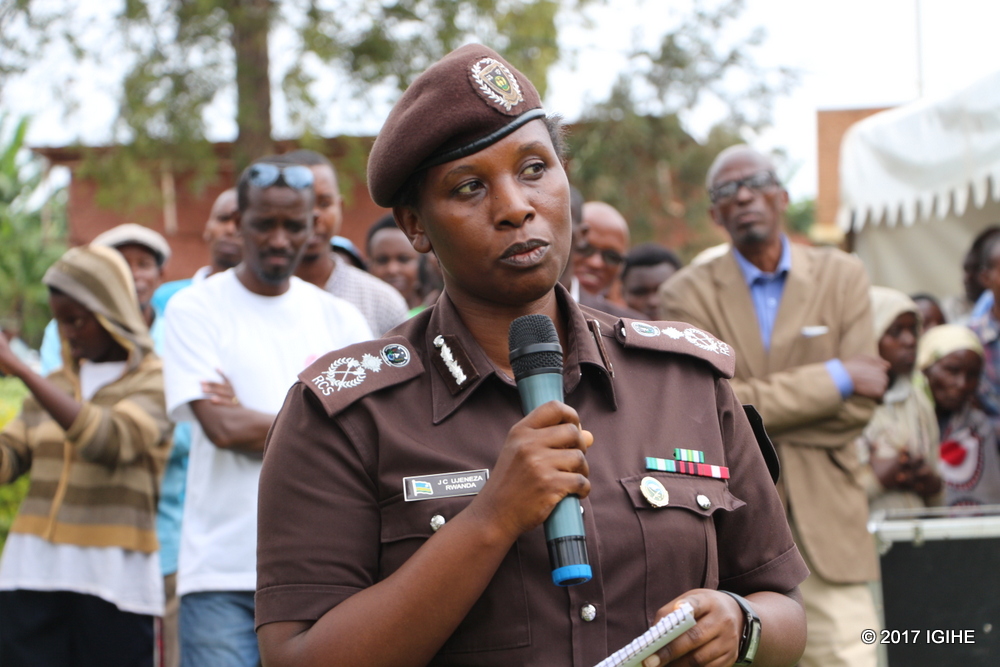 The Deputy Commissioner General of Rwanda Correctional Service (RCS), Jeanne Chantal Ujeneza