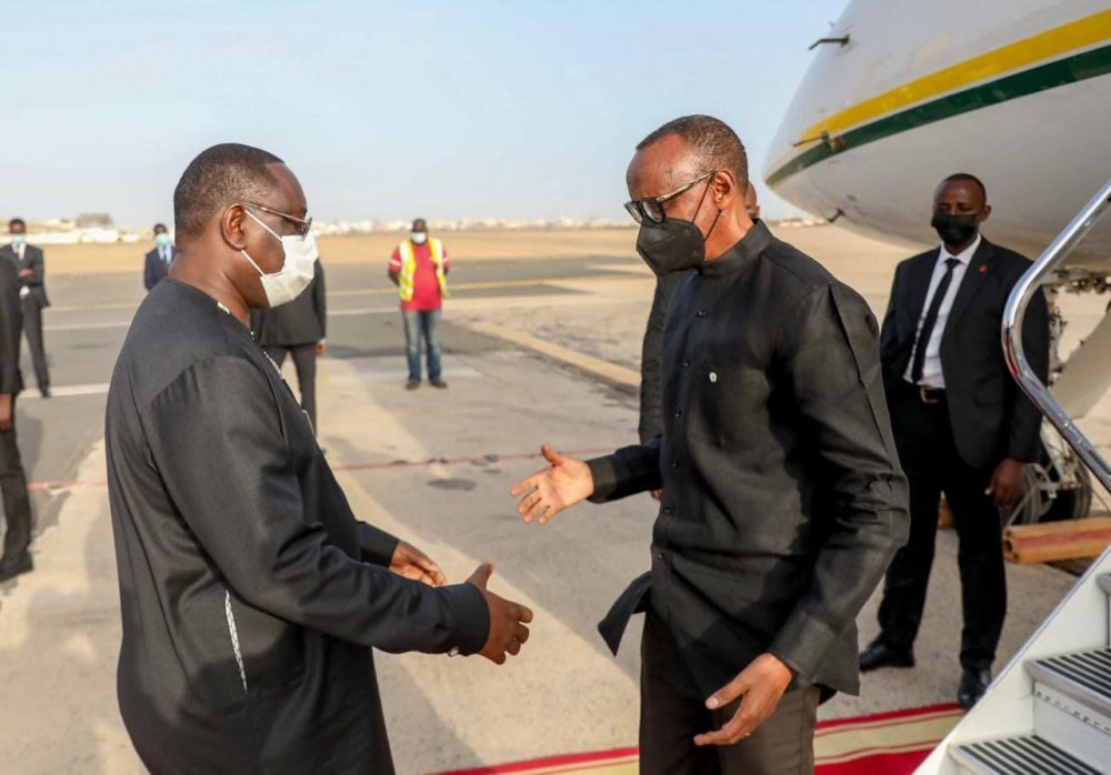 President Kagame meeting with his counterpart of Senegal, Macky Sall in April this year. 