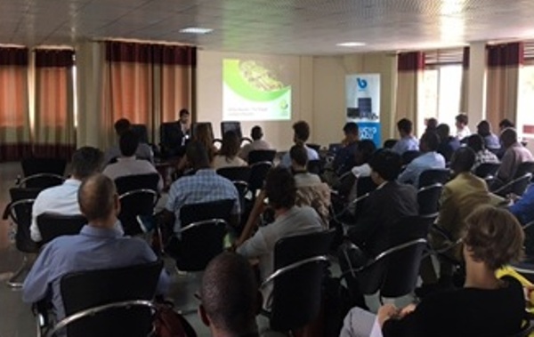 Laurent van Houcke, COO of BBOXX, presenting company’s vision to get where the grid cannot reach and electrify 25% of the country by 2020.
