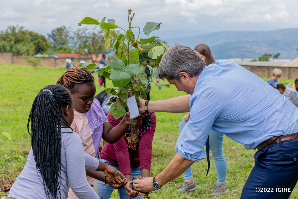 The Headmaster of Ecole Belge de Kigali, Pierre Dulieu said that instilling the culture of planting trees among children helps them prepare for their future and attach great relevance to their importance.