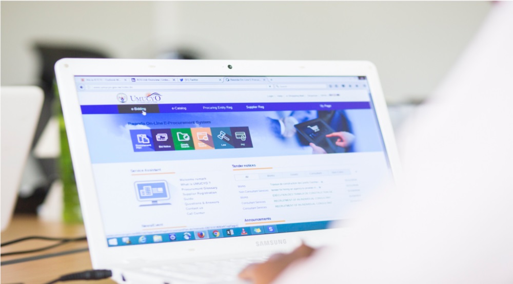 One of the systems developed by AOS is used in the public e-procurement platform known as "Umucyo".