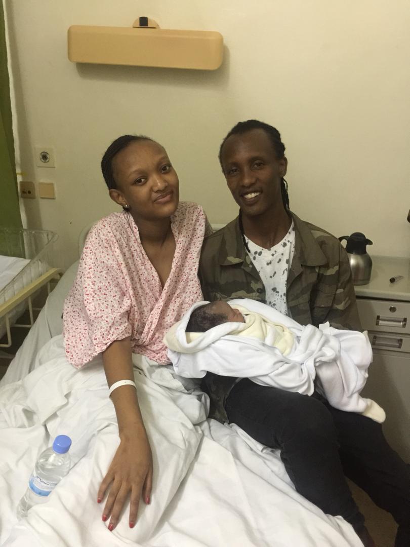 Benitha Umulisa alias Queen Nitha, ex-lover of artiste Lil G has given birth to a baby boy with Producer Pacento
