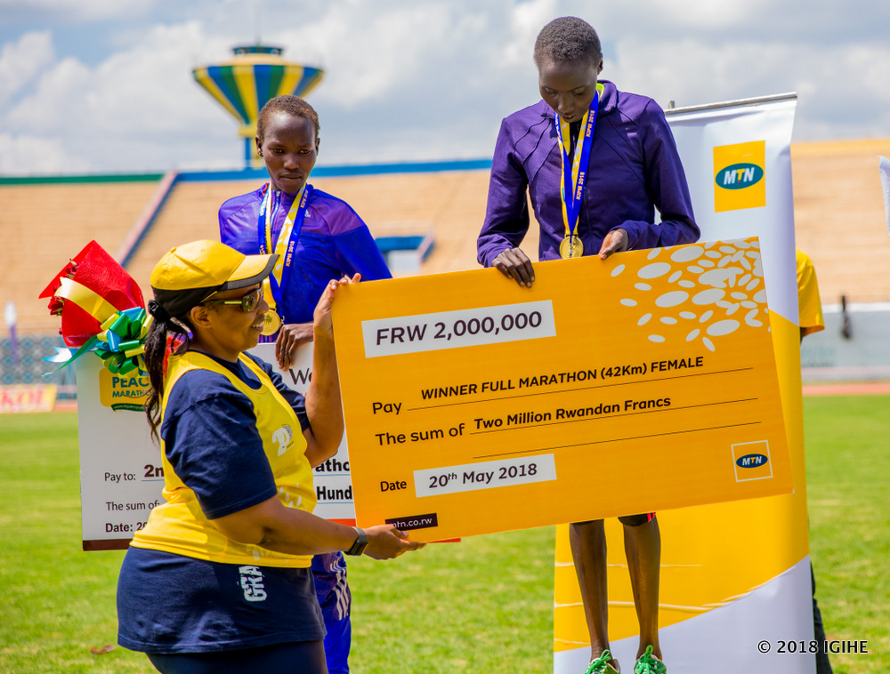 Kenyan Athlete Jepkorir Rutto Beatrice who was the first runner-up in the women category