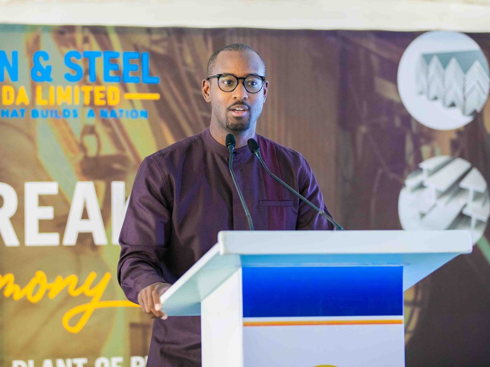 Antoine Marie Kajangwe, Permanent Secretary at the Ministry of Trade and Industry speaking at the event.