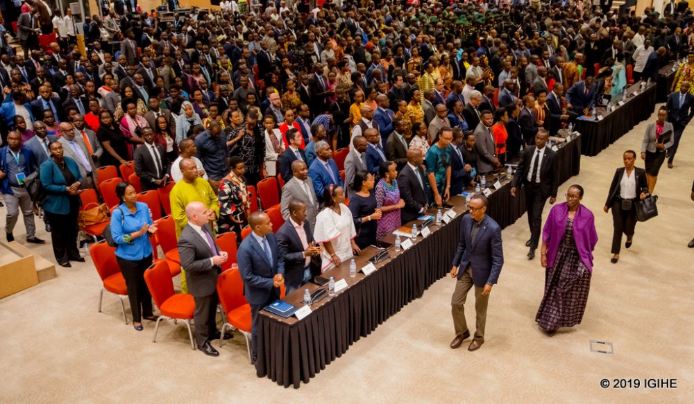 President Paul Kagame and First Lady Jeannette Kagame arriving at Kigali Convention Centre on 20th December 2019 on the last day of the 17th Umushyikirano.