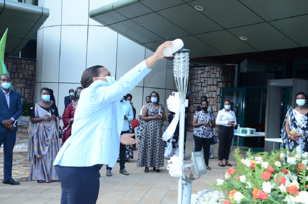 The CEO of BRD lighting the flame of hope.