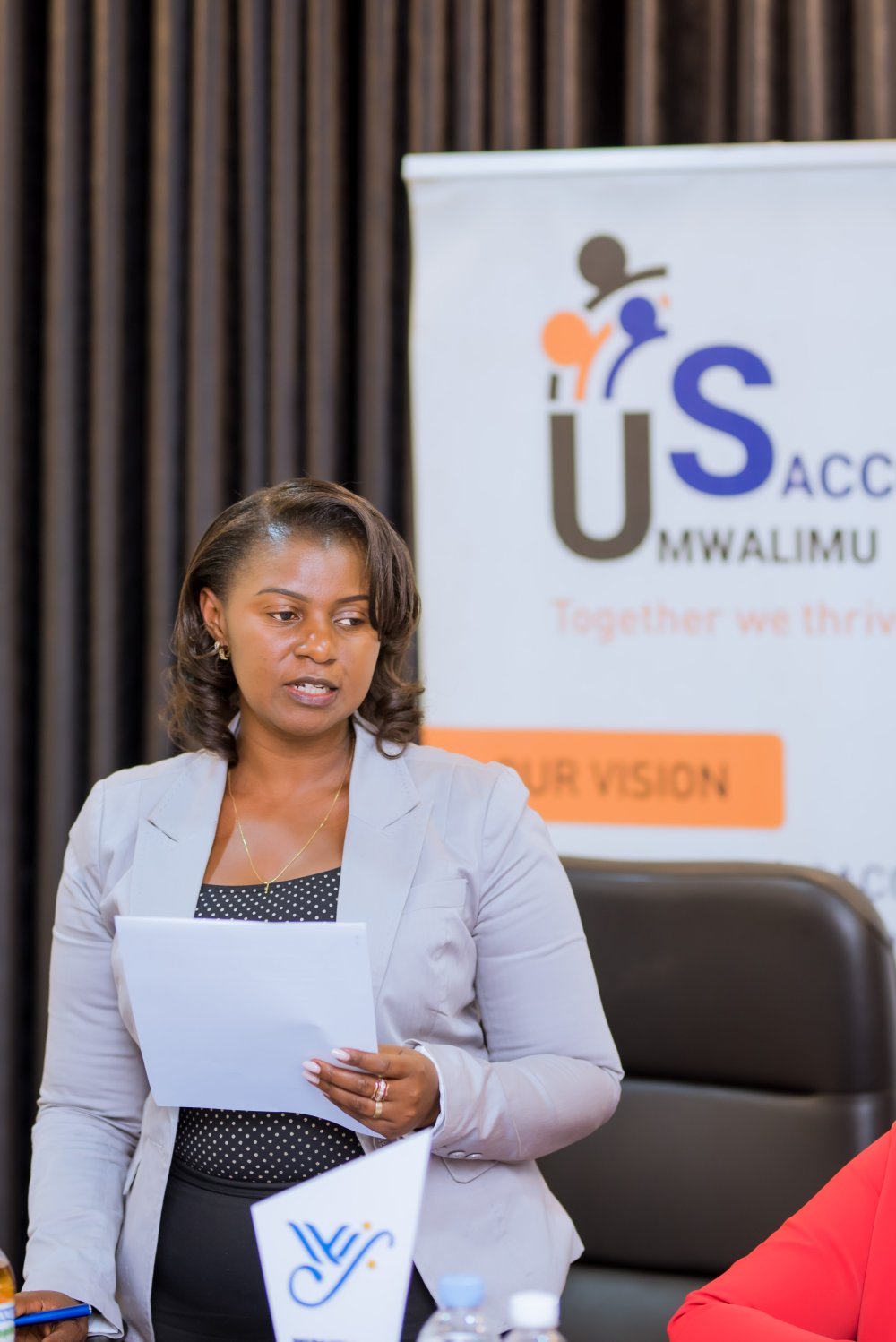 Laurence Uwambaje, the Director General of Umwalimu SACCO, emphasized that this partnership will strengthen the cooperative’s commitment to gender equality across all levels.  