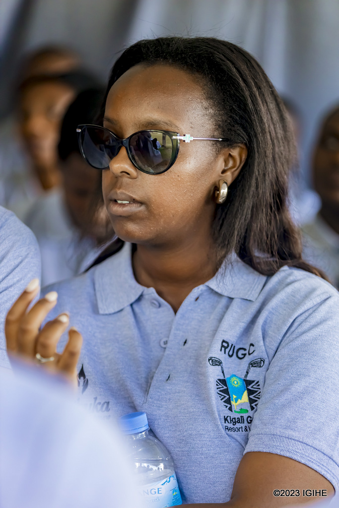 The Deputy Manager at Kigali Golf Resort & Villas, Amanda Kabale attended talks on history. 