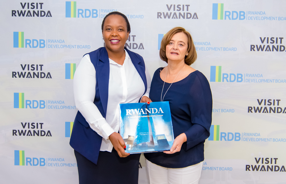 Clare Akamanzi, RDB Chief Executive Officer with Cherie Blair