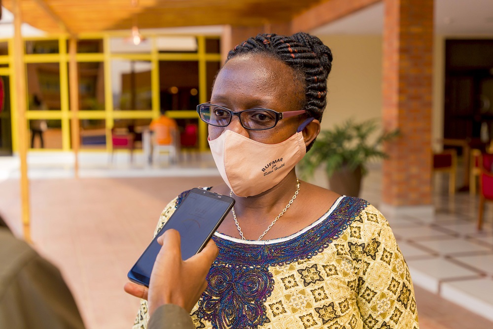 Marie Claude Uwingabire said the masks given to their school will help them avoid Covid-19