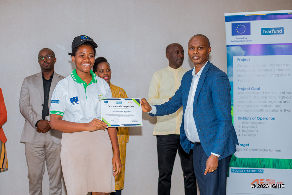 Trainees received certificates at the end of the training. 