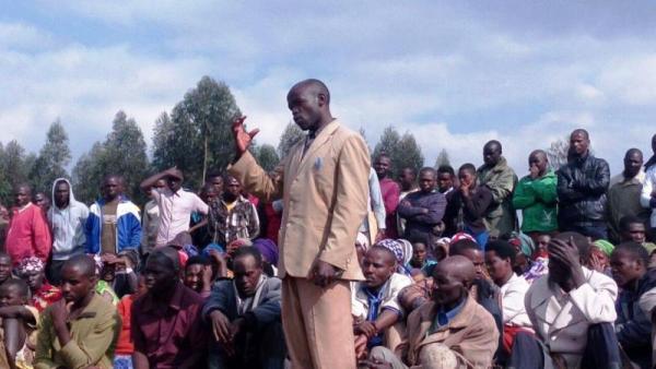 Mudende resident expressing worries over the decision of building a model village at a yard where remains of relatives, genocide victims are buried
