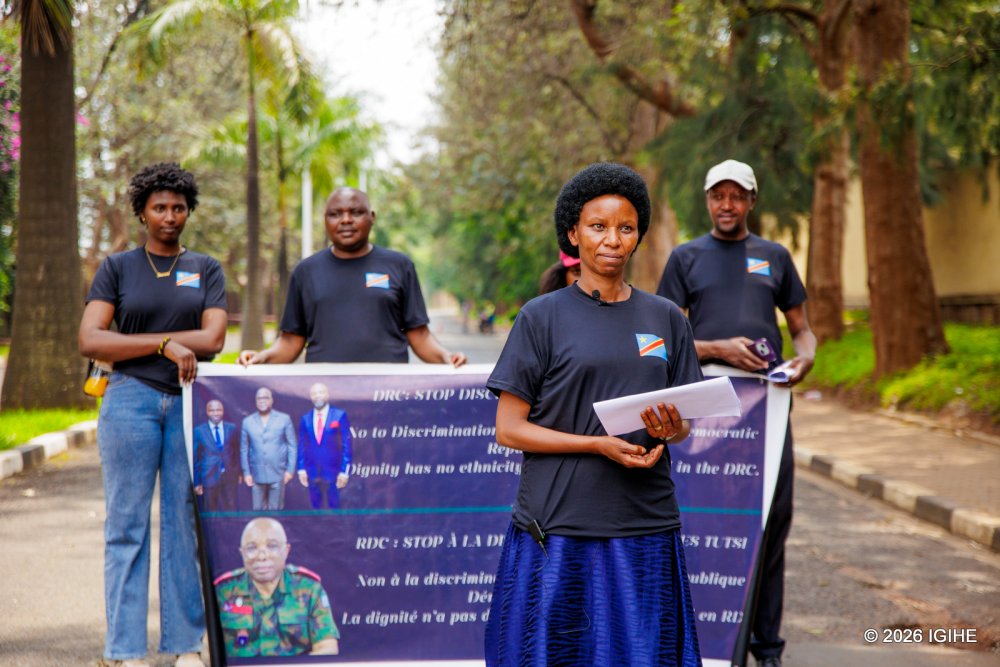 Agnes Uwimana, who arrived in Rwanda in 1996 as a 12-year-old and now lives in Kiziba Camp in Karongi District, said that she fled due to targeted discrimination against Tutsi, Hema, and Banyamulenge communities, and that the threats persist even decades later.