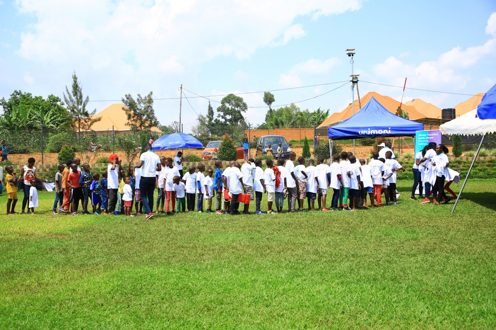  Unimoni organised a special event for underprivileged children, between the ages of 8 and 15, at the Sanitas Hotel in Kanombe Sector, in the city of Kigali, Rwanda.