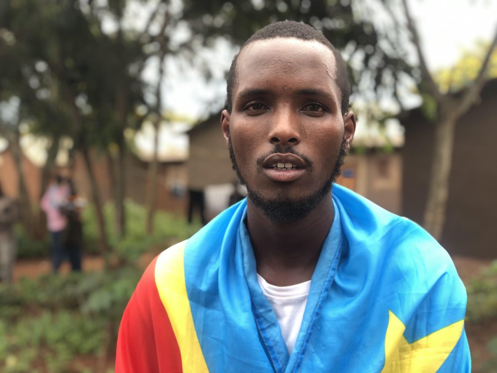 Twenty-five-year-old Eric Mandera was born in a refugee camp.