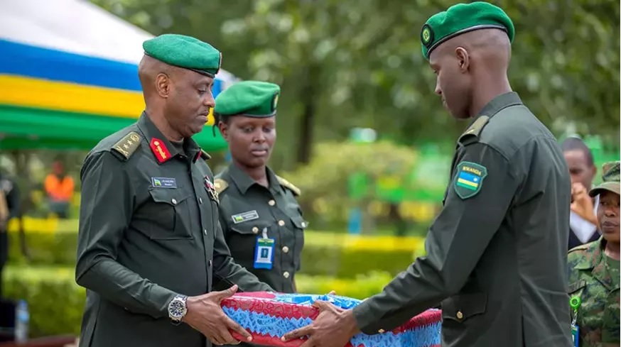 Lt Col Rwagasana was elevated from the rank of Major in 2019 few days after emerging the best overall student upon completion of studies at RDF Command and Staff College in Nyakinama.