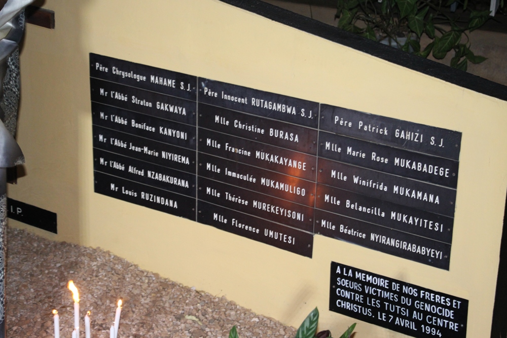 The memorial of killed 17 clergy at Centre Christus as 1994 genocide against the Tutsi began.