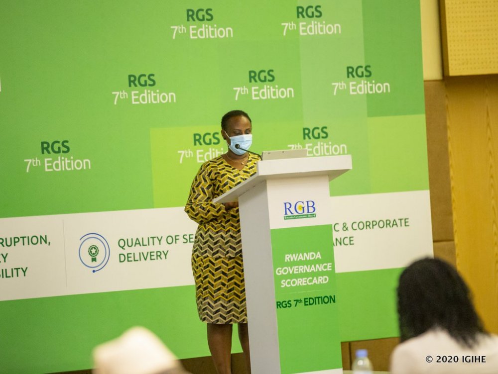 The CEO of RGB, Dr Usta Kaitesi explained that research findings indicated constant improvements for some pillars like security and justice and slowdown in some areas.