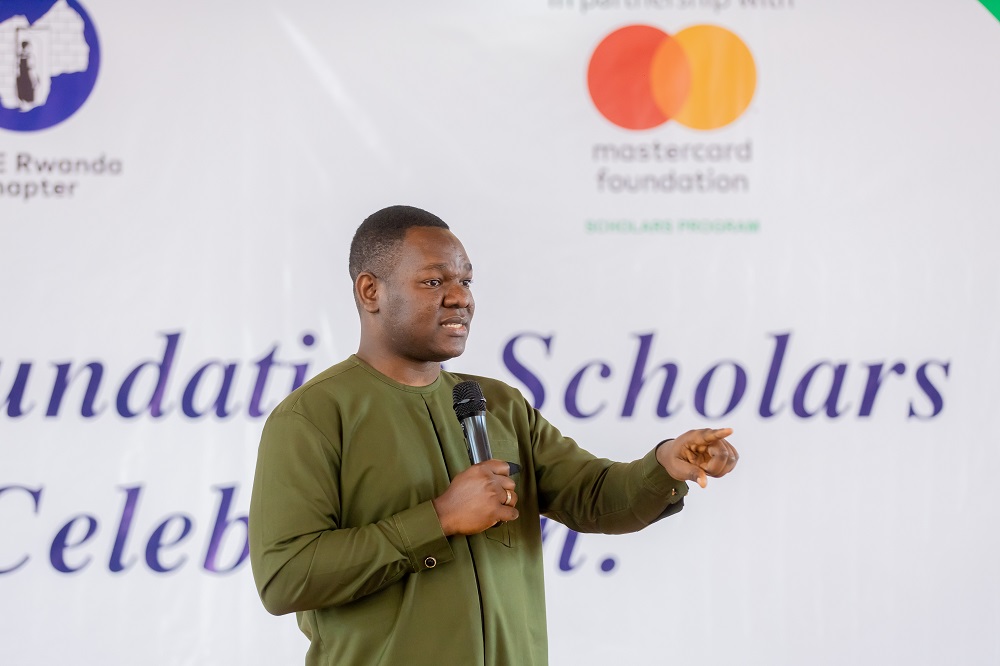 The representative of Mastercard Foundation at the event reminded graduates of their contribution to the society.