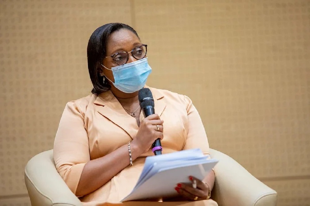 The Minister of Education, Dr. Uwamariya Valentine.