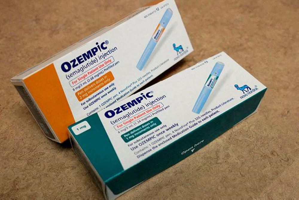 Boxes of Ozempic, a semaglutide injection drug used for treating type 2 diabetes/Pix for visual purpose only–Reuterspix