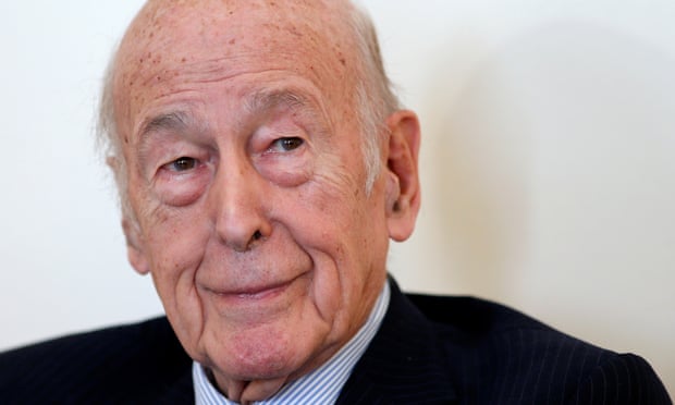 Valéry Giscard d’Estaing during an interview with Reuters in his office in Paris in 2016. Photograph: Benoît Tessier/Reuters