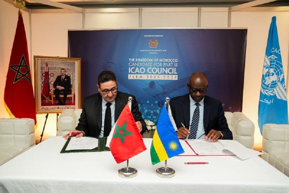 The deal was signed recently on the sidelines of the International Civil Aviation Organization (ICAO) General Assembly by Morocco’s Minister of Transport and Logistics, Abdessamad Kayouh, and Rwanda’s Ambassador to Canada, Prosper Higiro.