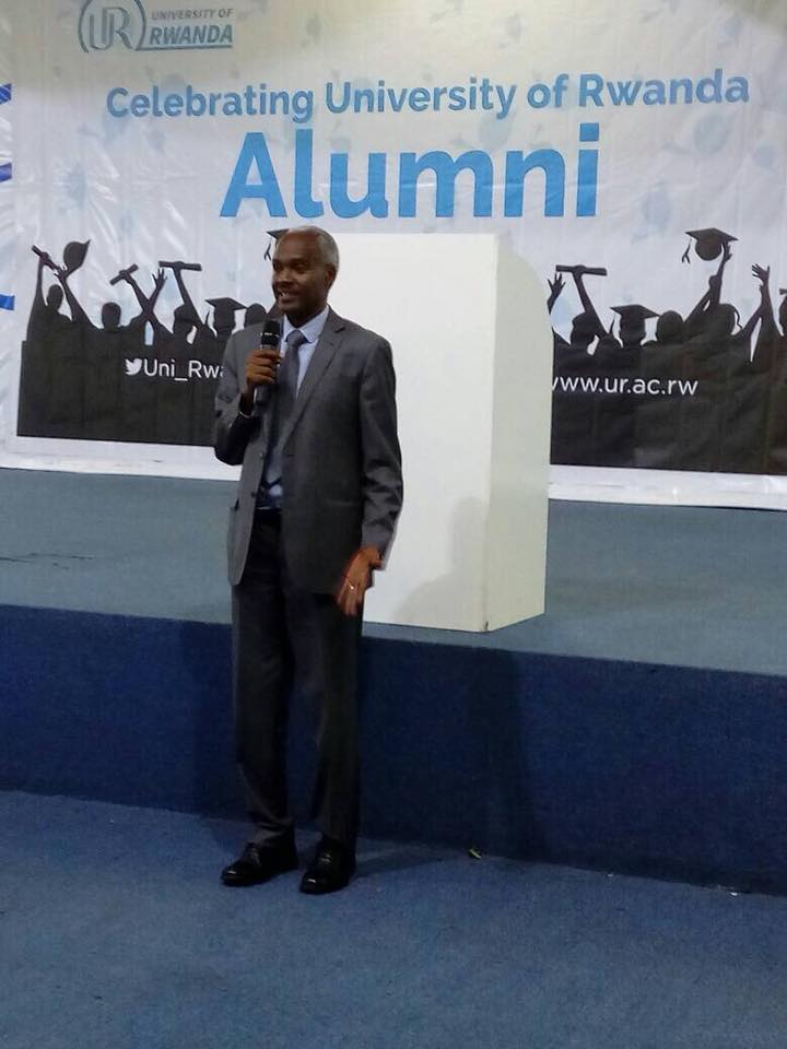 Deputy Vice Chancellor for Institutional Advancement at the University of Rwanda (UR); Amb. Dr Charles Murigande speaking at the event
