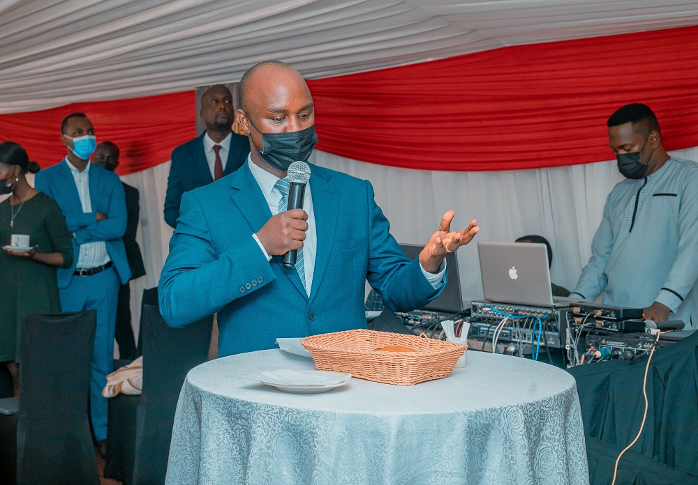The Managing Director of Bourbon Coffee Rwanda, Vincent Nzigira.  