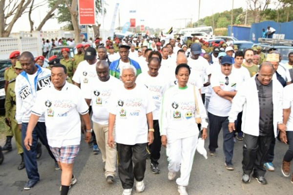 The charity walk intends to raise money for for last Saturday quake survivors. The walks starts and ends at Oysterbay Police Mess. the tremor left 17 dead, over 250 injured and destroy some 1000 buildings. So far over 2.5bn/- have been donated for the cause.