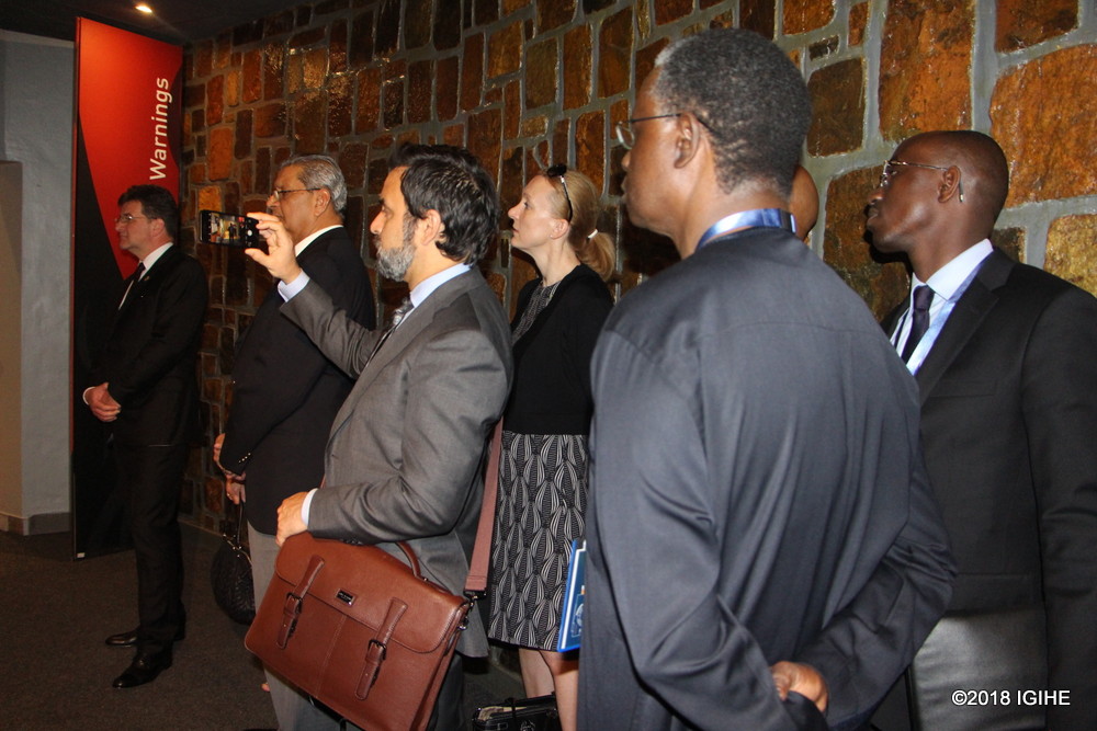 He was given a tour through the different sections of the memorial explaining the history of divisionism in Rwanda, and the Genocide against the Tutsi and its consequences.