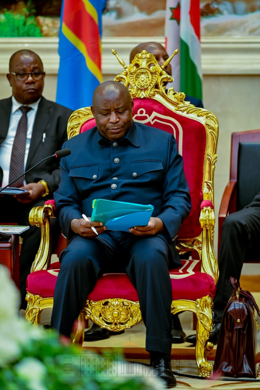 Burundian President Evariste Ndayishimiye. 