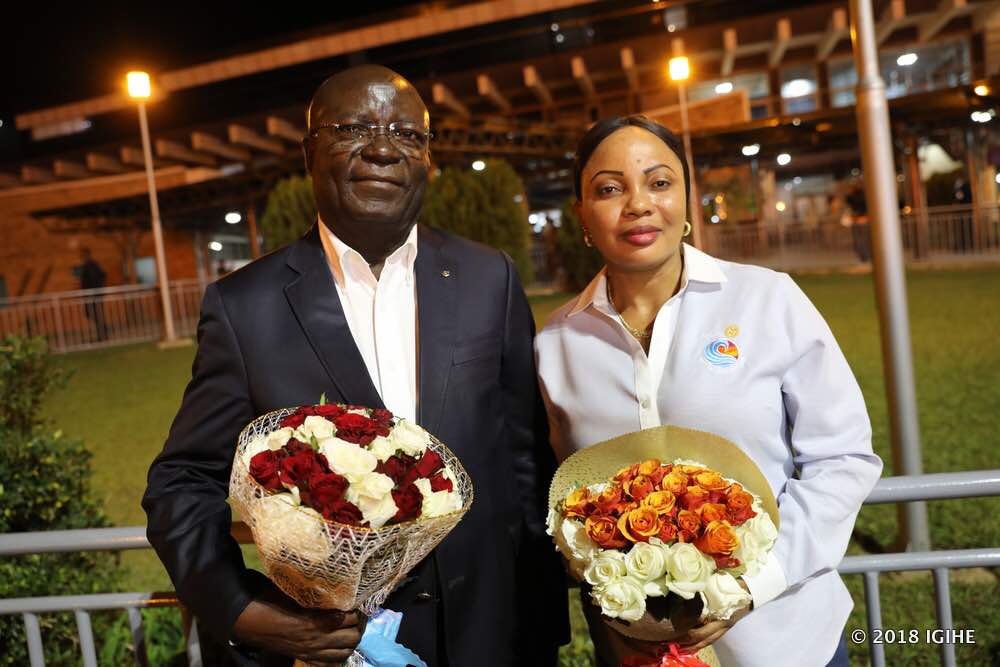 Governor Jérémie Mouyokani was accompanied by his wife Nicole Mouyokani.