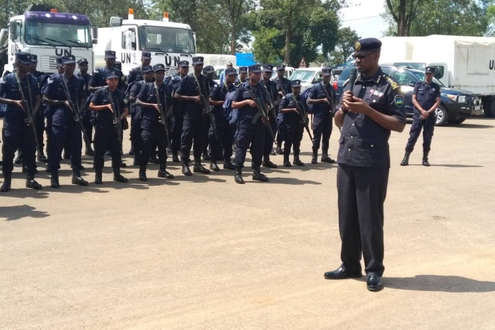 Prior to their departure, the newly deployed FPU contingent was briefed by the Deputy Inspector General of Police (DIGP) in charge of Operations, Dan Munyuza