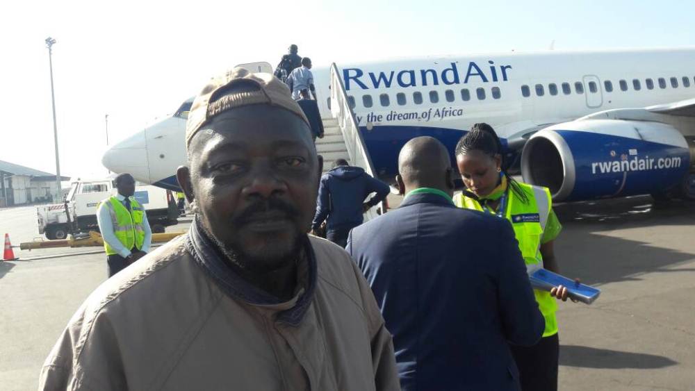 Kondewa at Kigali International Airport 