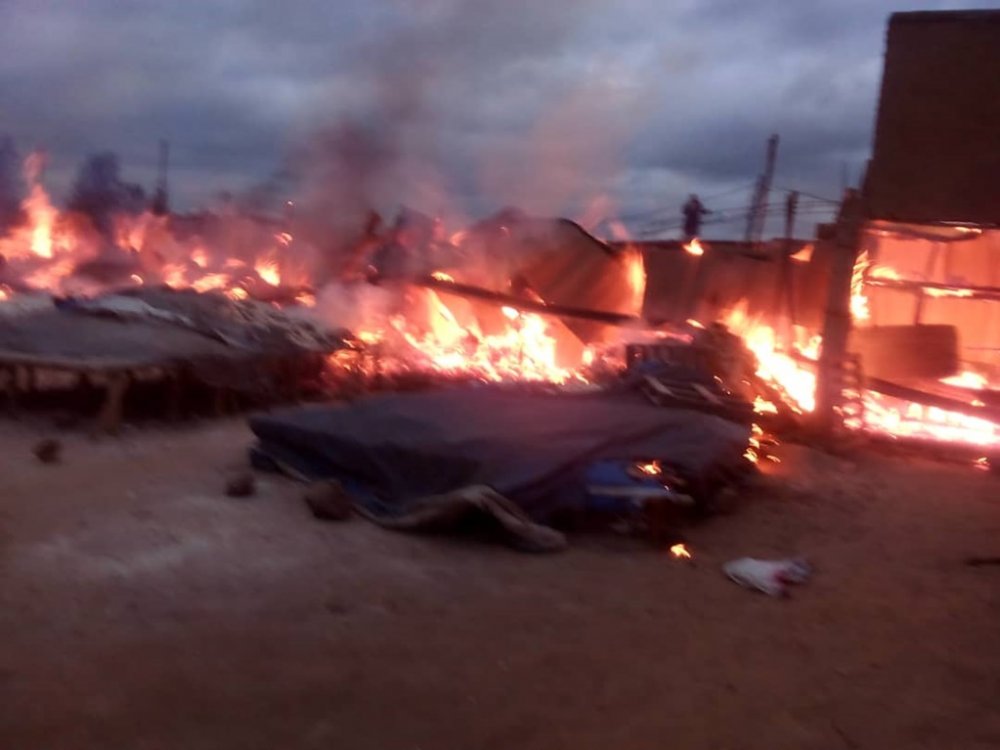 A business center in Masaka caught fire which destroyed property including grinding machines and an automobile that burnt to ashes