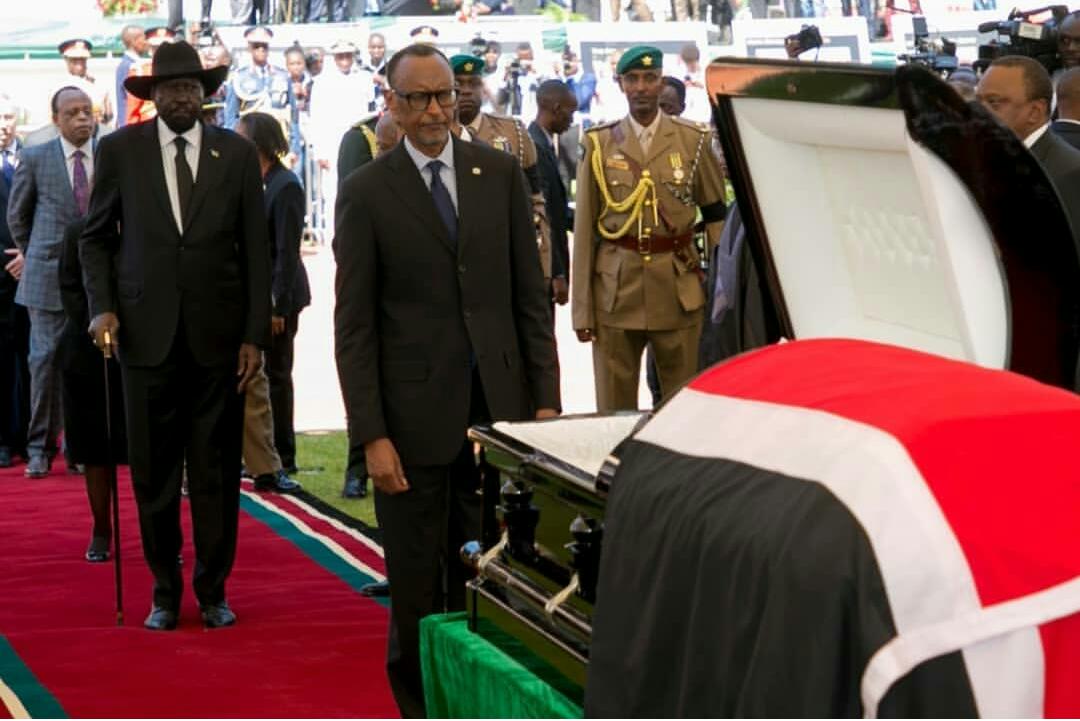President Paul Kagame is one of the Heads of State who attended the funeral service of former Kenyan President, Daniel Arap Moi.