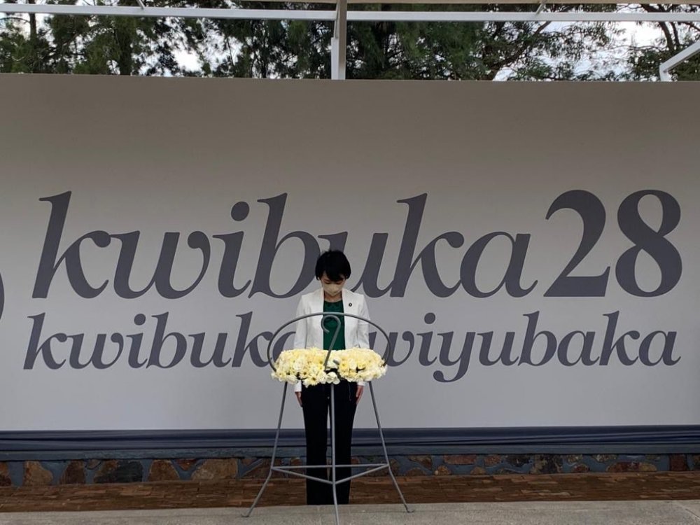 Takako visiting Kigali Genocide Memorial.