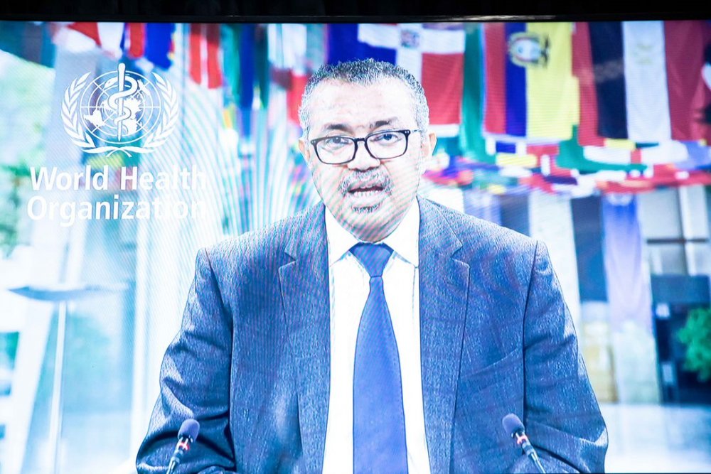 The Director General of World Health Organization, Dr. Tedros Adhanom Ghebreyesus attended the meeting virtually. 