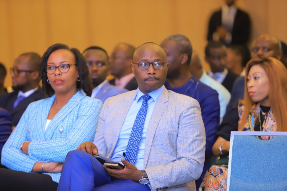 The Minister of Sports, Aurore Mimosa Munyangaju with the Mayor of Kigali City, Rubingisa Pudence at the launch of 'Legends in Rwanda'.