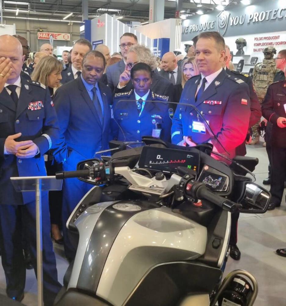 DIGP Ujeneza (in the middle) is in Poland for international Police conference.