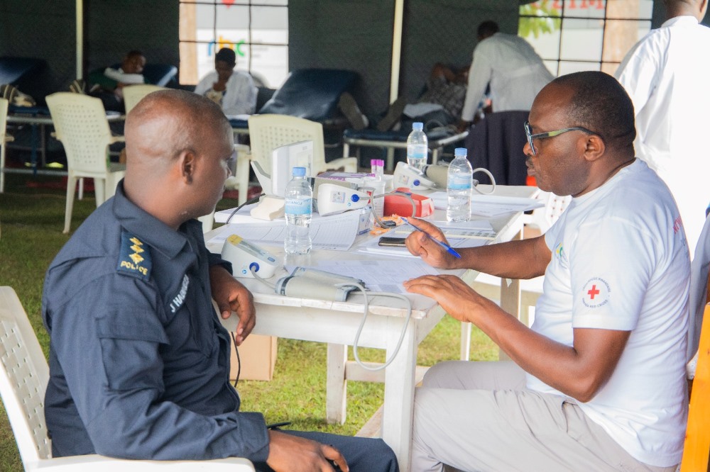 The voluntary human security exercise was supervised by the National Center for Blood Transfusion (NCBT).