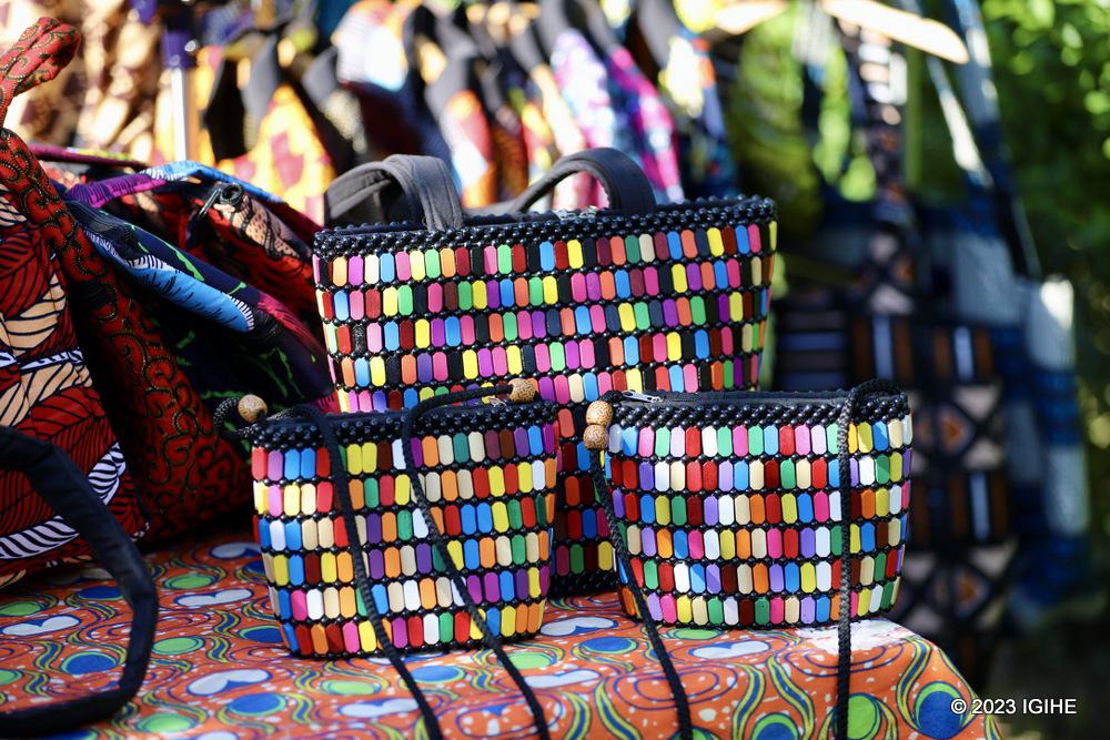 Bags are among Made in Rwanda products sold by Sankoh. 